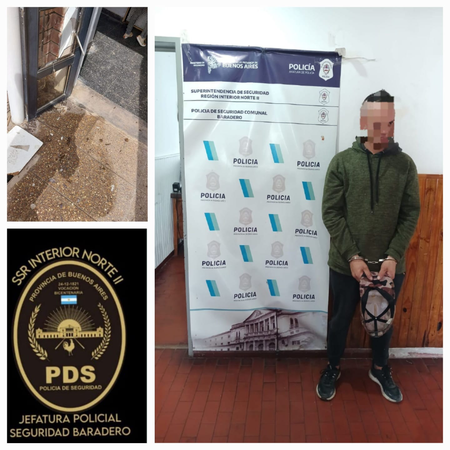 Un aprehendido por producir daños en el hospital municipal