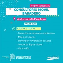 Consultorio Móvil en Baradero por el Día de la Sanidad