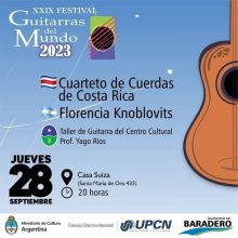 En Baradero se vivirá una nueva edición del Festival de Guitarras del Mundo