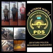 Dos aprehendidos por robar autopartes de un vehículo abandonado