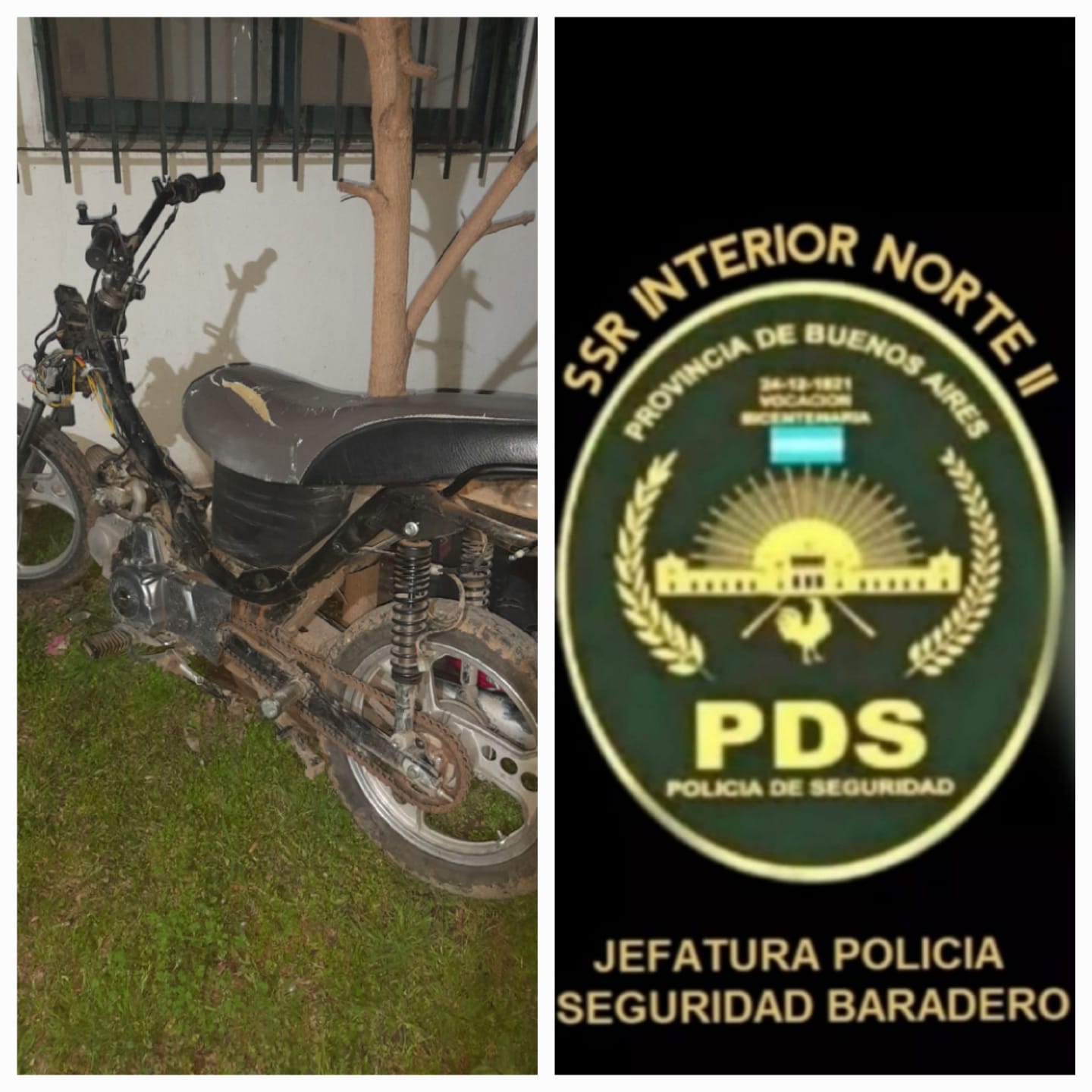 Recuperan moto robada