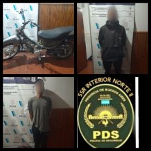 Aprehen a dos hombres y recuperan otra moto
