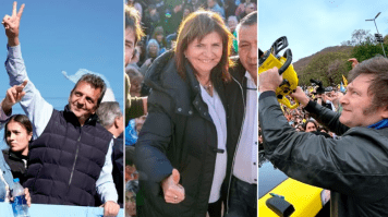 Massa, Milei y Bullrich entran en la última semana de una campaña atravesada por la crisis económica y denuncias cruzadas