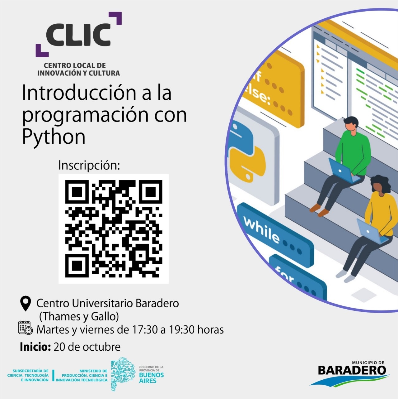 Siguen abiertas las inscripciones para los nuevos cursos del CLIC en el Centro Universitario Baradero