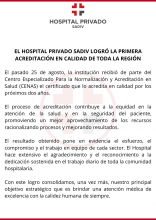 PRIMERA ACREDITACIÓN EN CALIDAD DE TODA LA REGIÓN