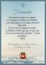 Condolencias de la Obra Educativa Baradero.