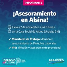 Jornada de asesoramiento y promoción en Alsina