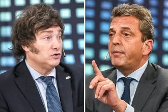 Horario del debate presidencial 2023 entre Javier Milei y Sergio Massa