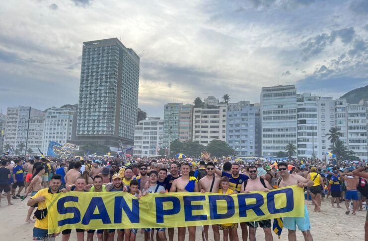 Hinchas de San Pedro en Río de Janeiro: así vivieron el banderazo de Boca en la previa de la final de la Libertadores