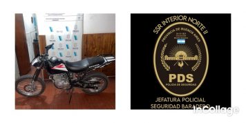 Recuperan moto robada