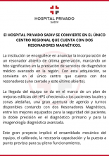 INCORPORACIÓN DE UN NUEVO RESONADOR MAGNÉTICO ABIERTO DE ÚLTIMA GENERACIÓN