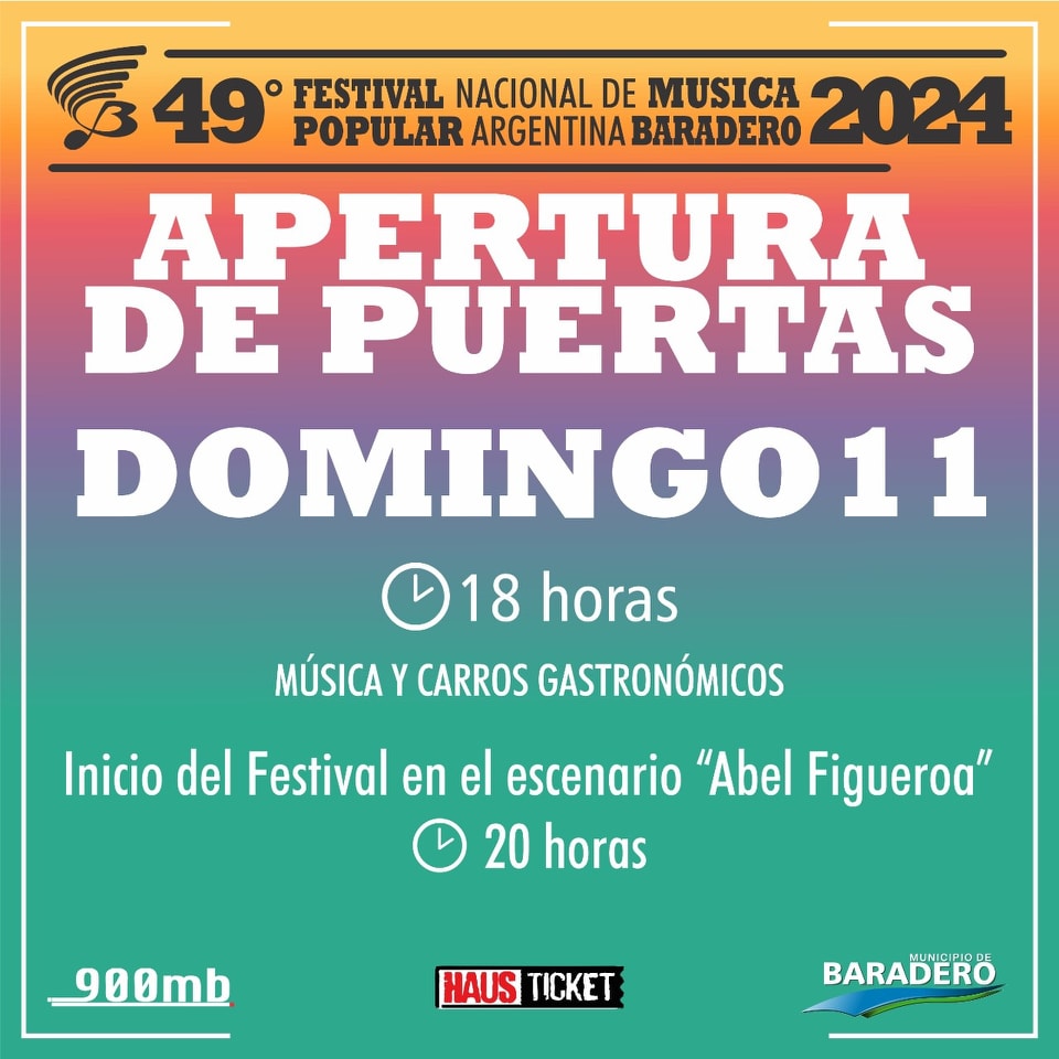 Festival:? Doble grilla confirmada para este domingo