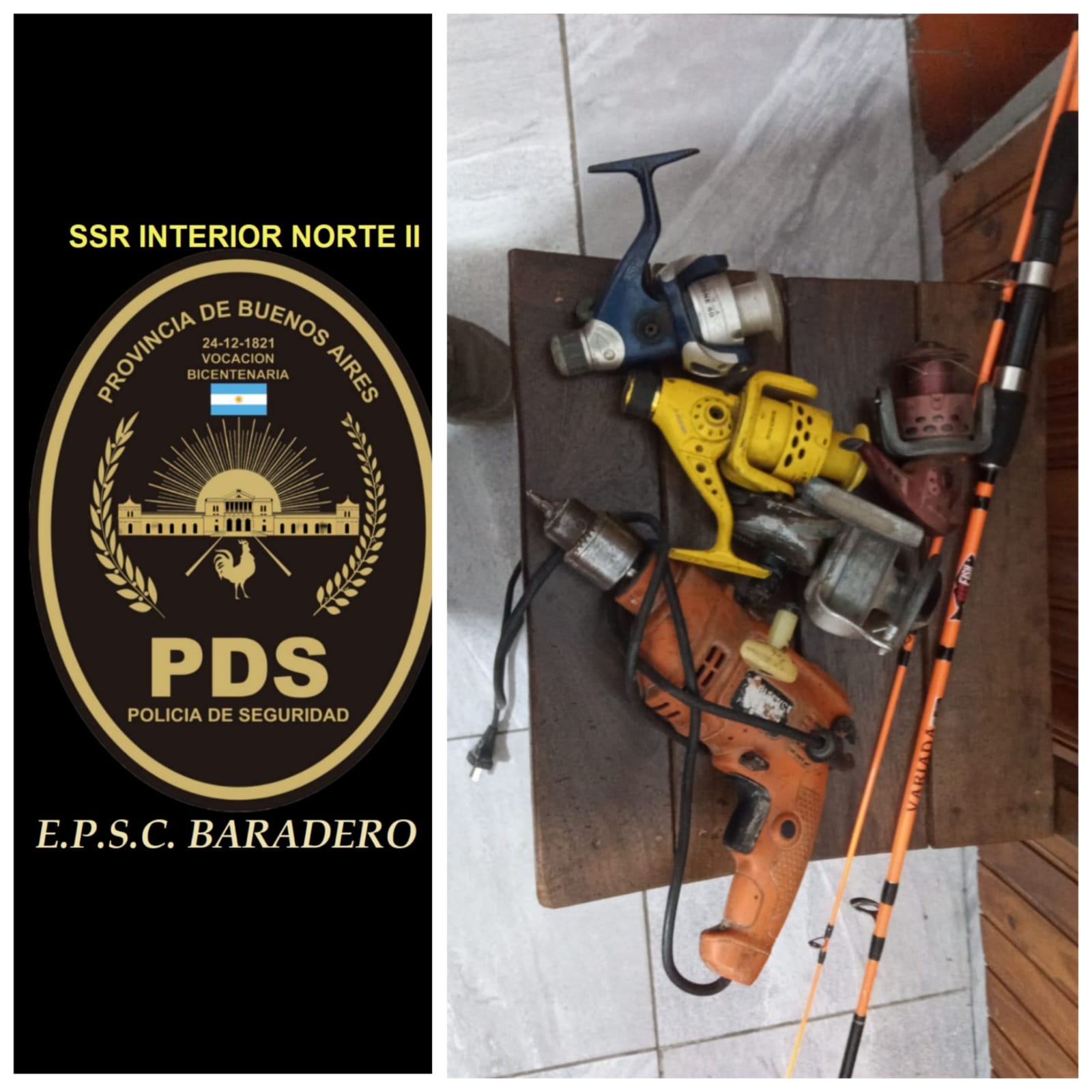 Recuperan elementos robados