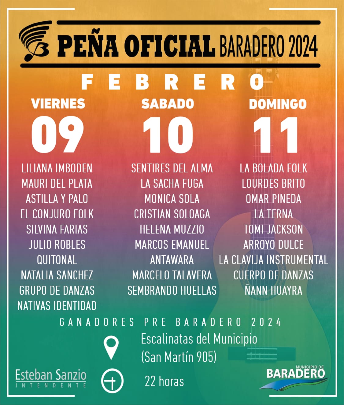 Peña Oficial en las Escalinatas del Municipio