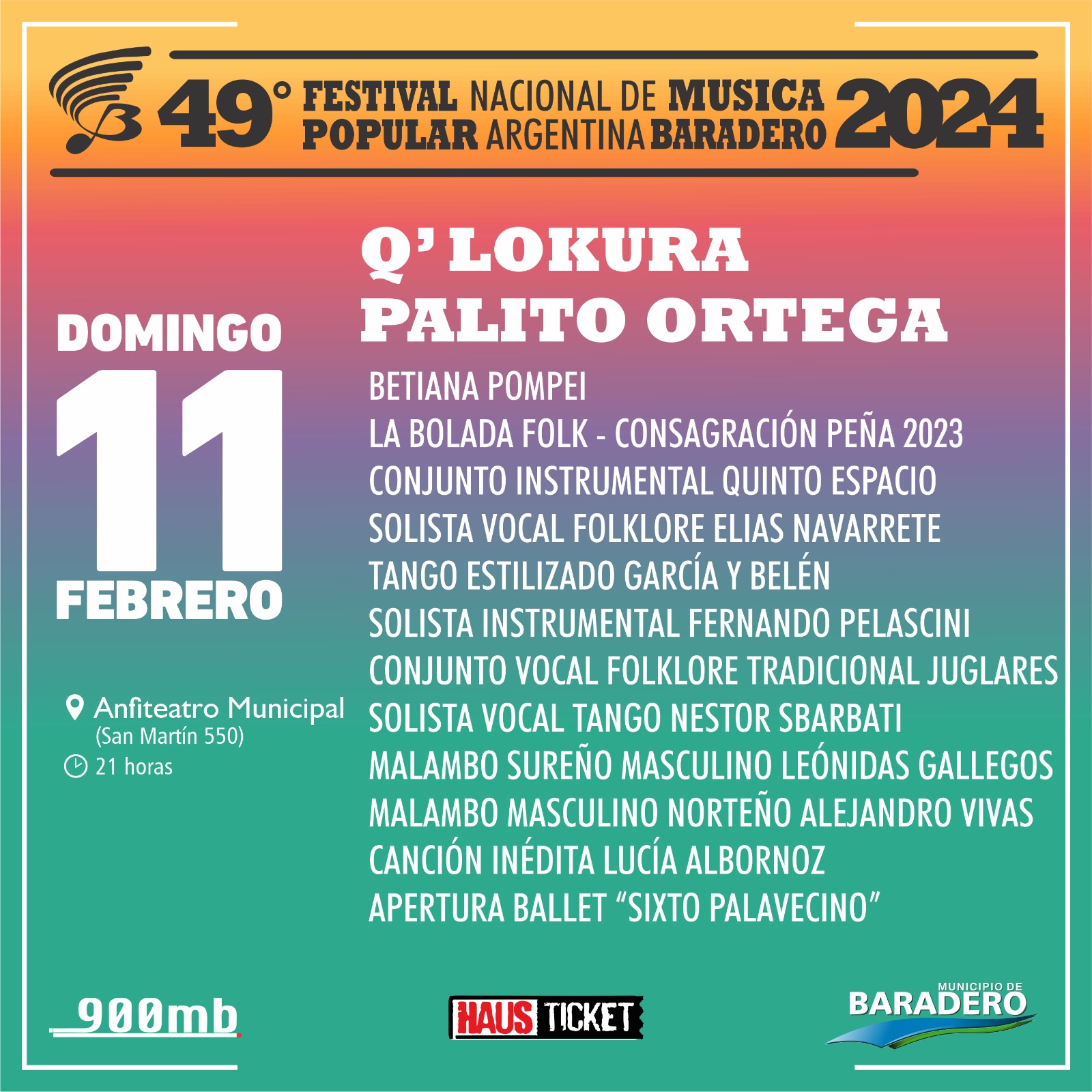 Todo listo para la 49° edición del Festival de Música Popular Argentina Baradero 2024