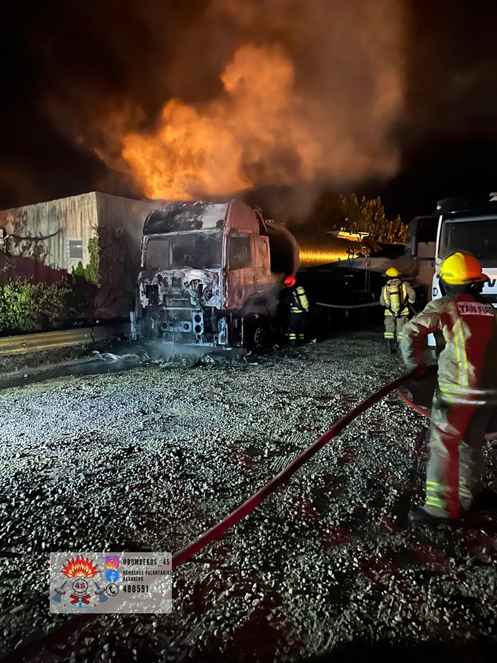Incendio de un camión