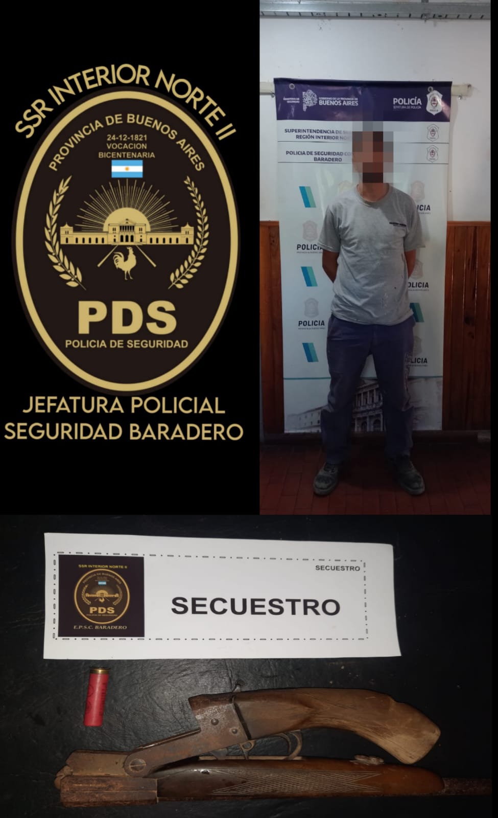 Un aprehendido por tenencia de arma de fuego y amenazas