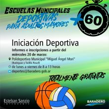 Abrimos las inscripciones para la Escuela Municipal Deportiva para Adultos y Adultas Mayores