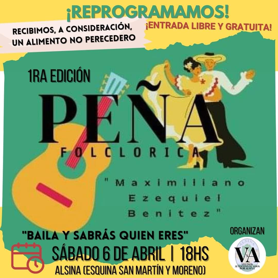Peña Organizada por los vecinos de Alsina