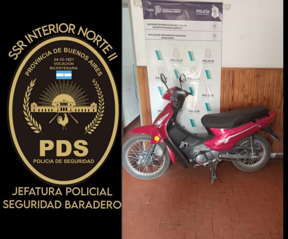 Encuentran una moto con pedido de secuestro