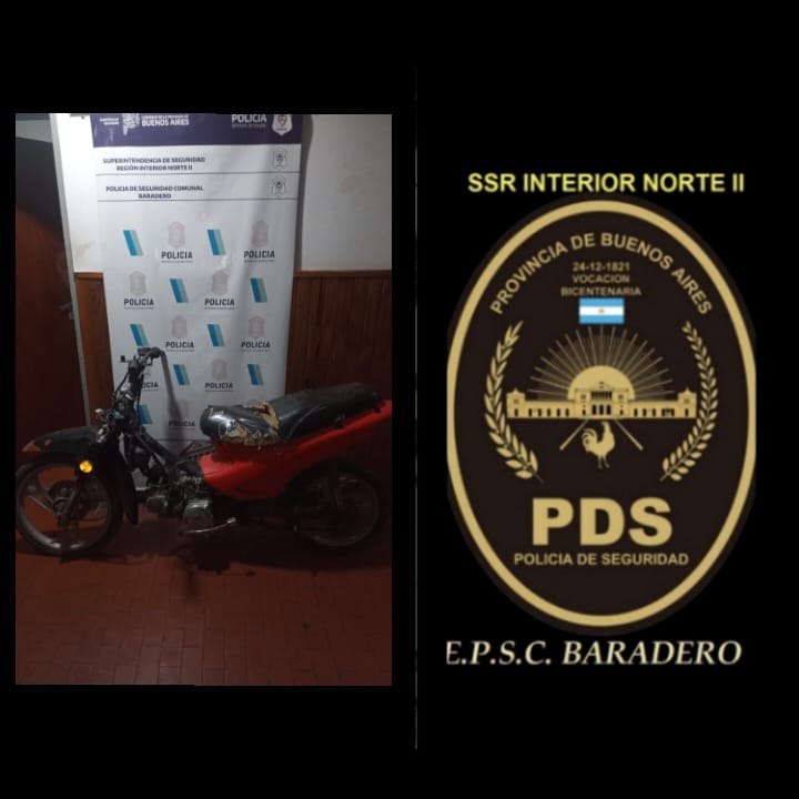 Allanamiento positivo y secuestro de motocicleta