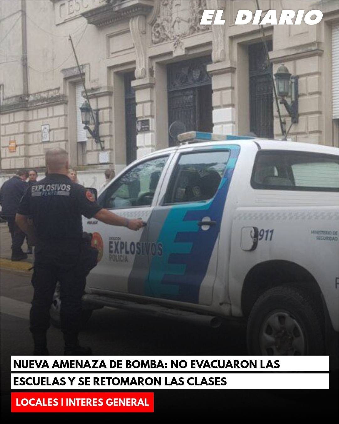 Una nueva amenaza de bomba fue recibida esta mañana en la casilla de mail de la Comisaría de San Pedro.
