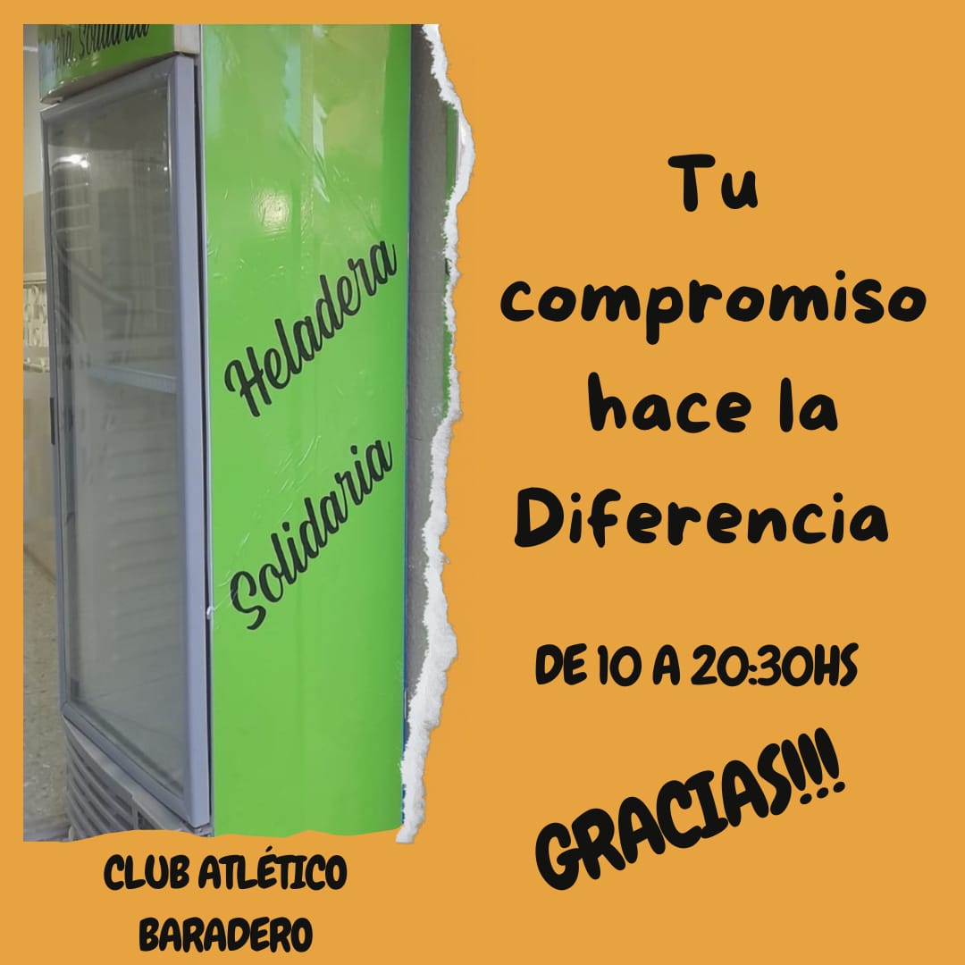 Heladera Solidaria en el Club Atlético Baradero.