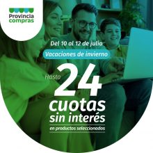 Vuelven las 24 cuotas sin interés a Provincia Compras
