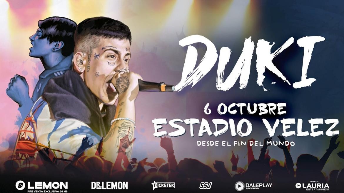 “De la plaza al estadio”: Duki anunció un recital en Vélez el 6 de octubre