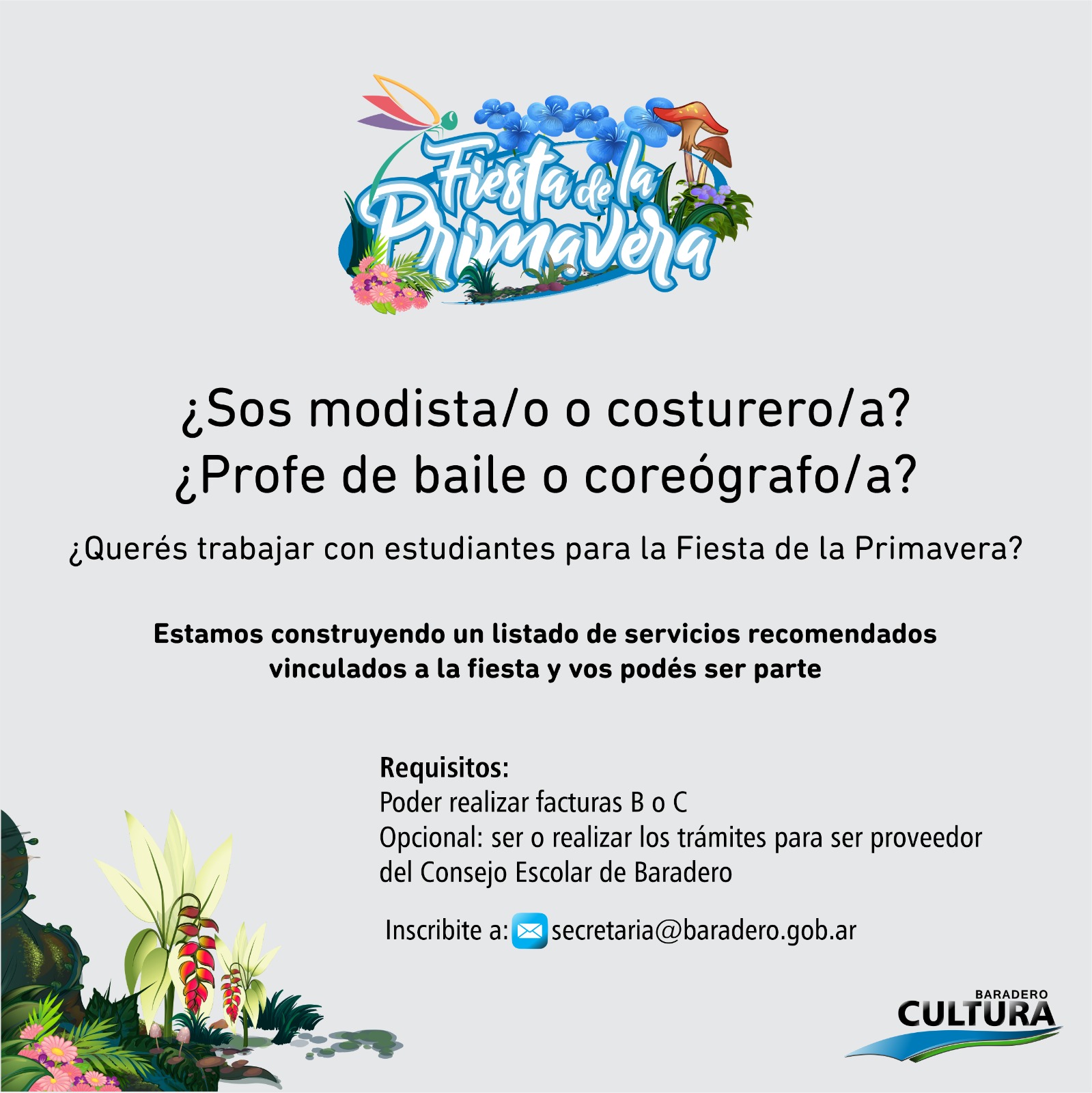 Convocatoria a la Fiesta de la Primavera 2024.