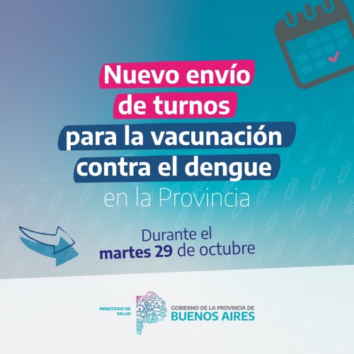 La Provincia enviará más turnos para vacunarse contra el dengue