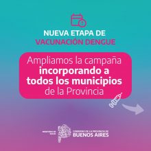 Nueva etapa de vacunación contra el dengue