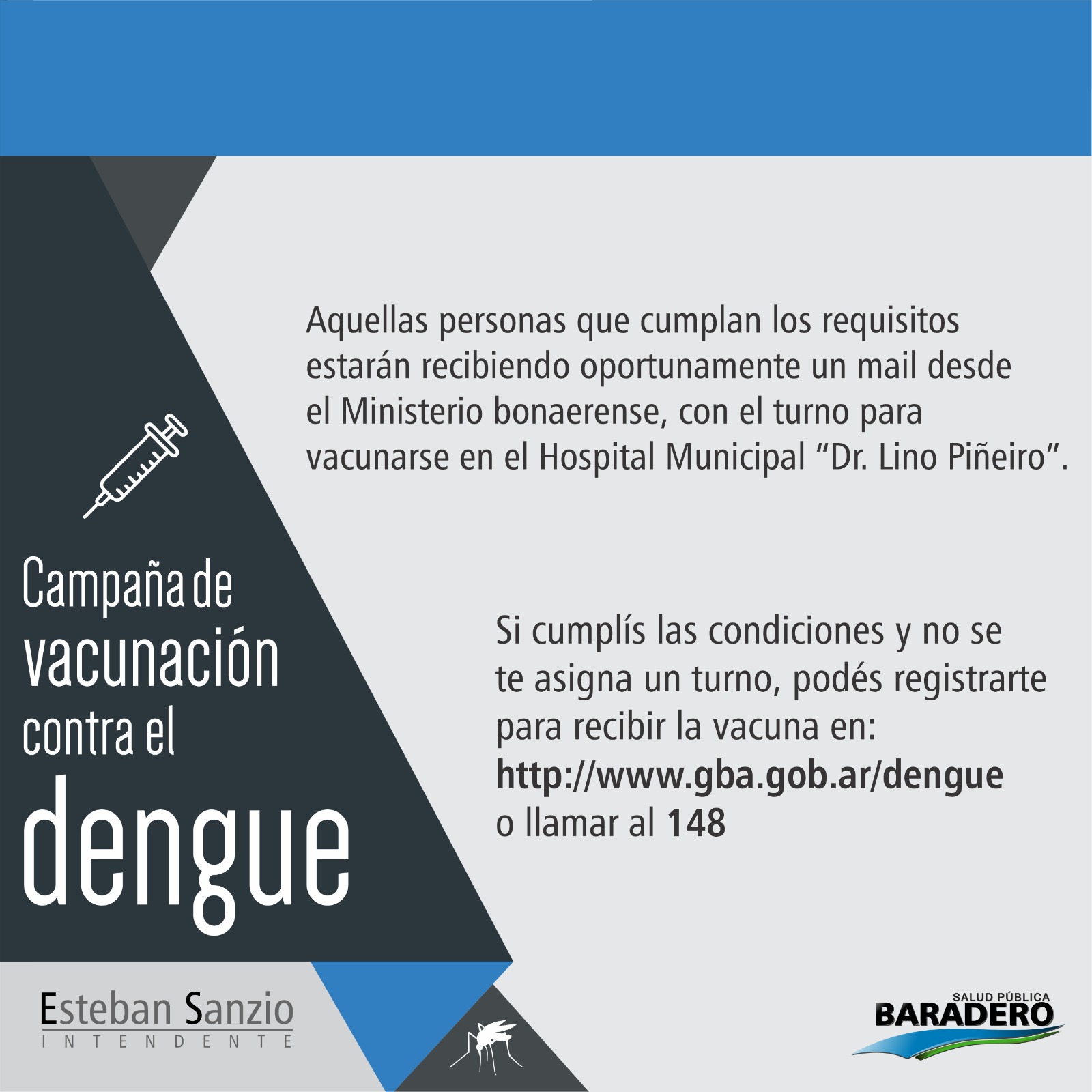 Hoy Comienza la Campaña de Vacunación contra el Dengue