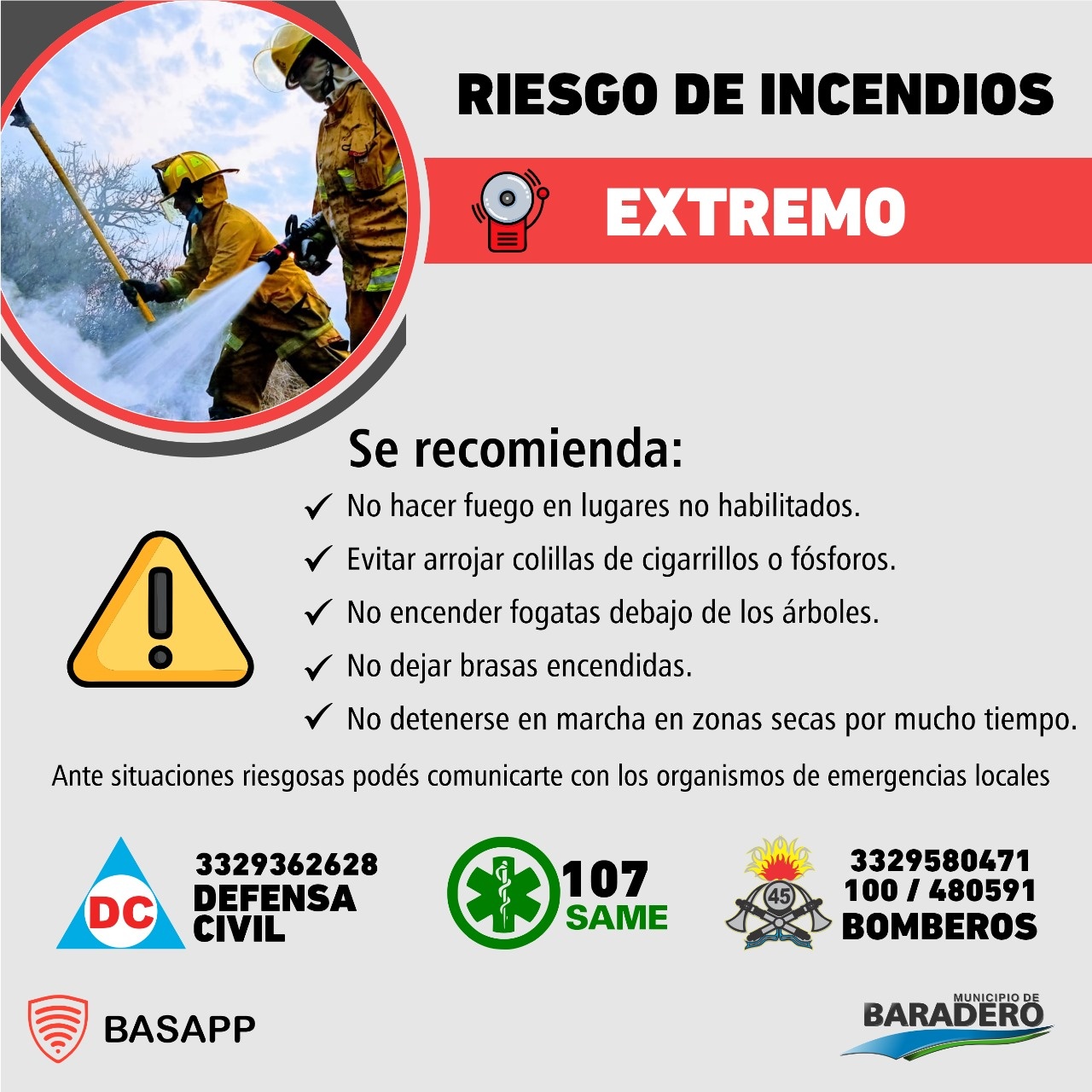 Riesgo de incendio Extremo