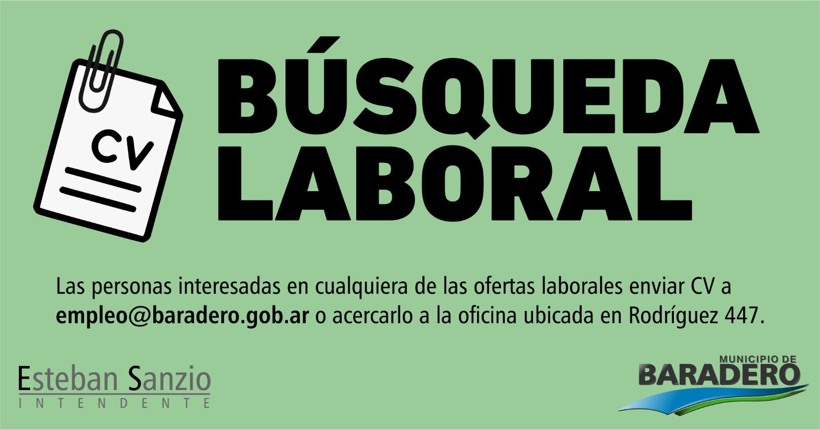 Búsqueda laboral de instructores – Municipio de Baradero