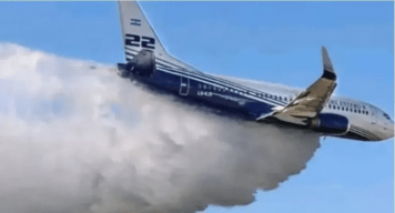 El Boeing 737 Fireliner tuvo su primera jornada de trabajo en Junín de los Andes