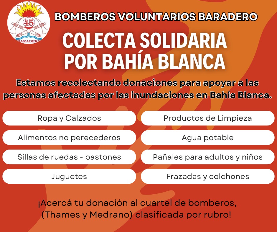 Solidaridad con Bahía Blanca.