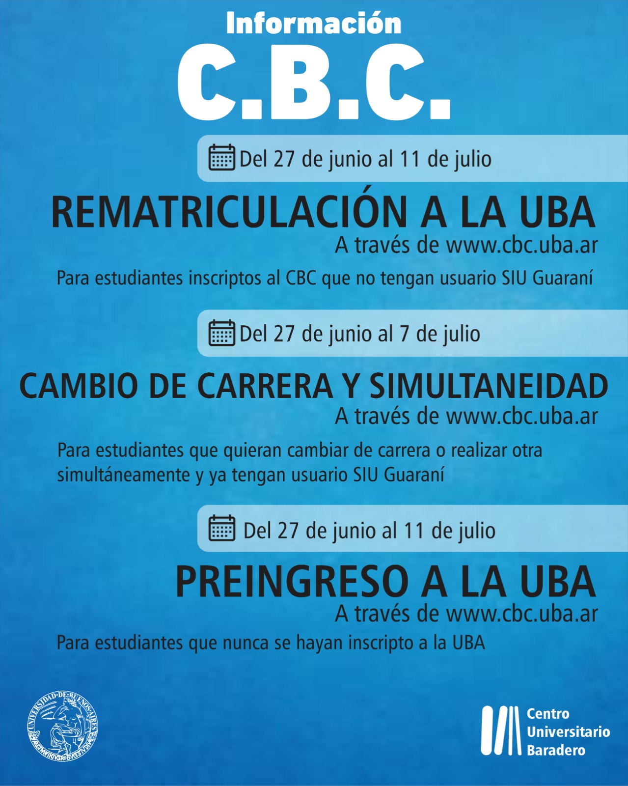 CBC | Apertura de inscripciones