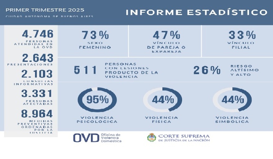 Crecen las denuncias por violencia doméstica: el 73% de las víctimas son mujeres