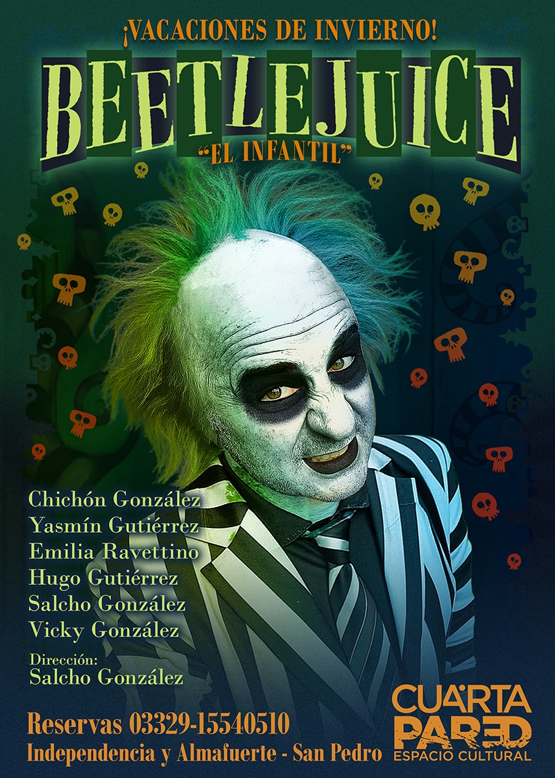 Teatro infantil: el Espacio Cultural Cuarta Pared presenta Beetlejuice