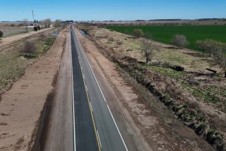 El Ministerio de Infraestructura y Servicios Públicos avanza con la pavimentación de la Ruta del Cereal