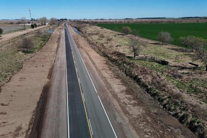 El Ministerio de Infraestructura y Servicios Públicos avanza con la pavimentación de la Ruta del Cereal