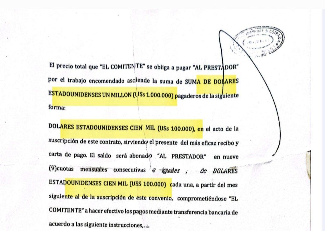 En un allanamiento, encontraron un contrato entre Espert y Machado por un millón de dólares