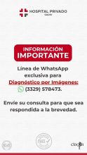 Sadiv informa nueva línea exclusiva de WhatsApp para la solicitud de turnos de Diagnóstico por Imágenes.