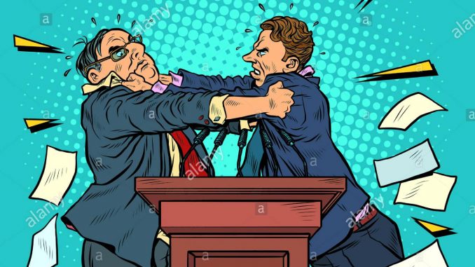 Cuando el escenario suplanta a la política.