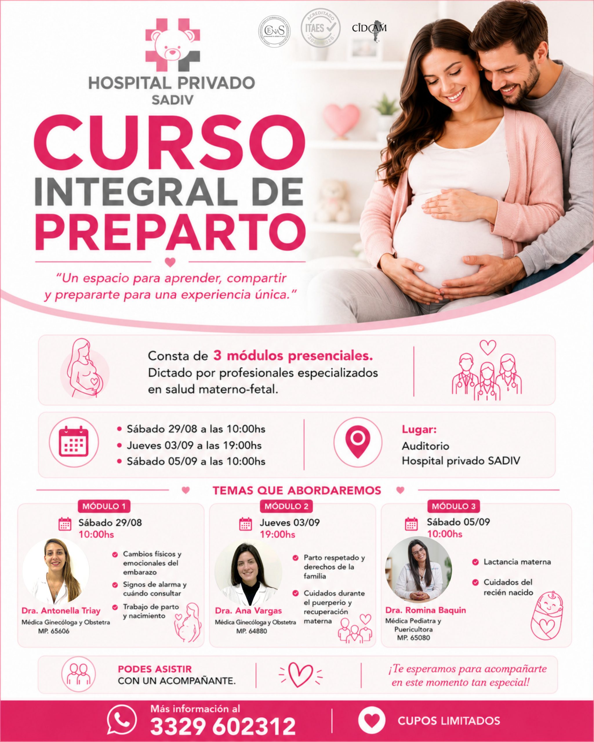Curso Integral de Preparto – Hospital Privado SADIV